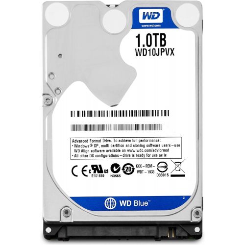  Western Digital WD Blue 1TB Mobile Hard Disk Drive - 5400 RPM SATA 6 Gb/s 9.5 MM 2.5 Inch - WD10JPVX