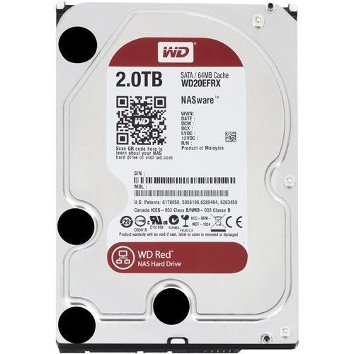  WD20EFRX Western Digital 2TB 7.2K RPM Intelllipower SATA 6GBps 64MB Buffer 3.5 Inches Internal Nas Hard Disk Drive. New Retail Factory Sealed Wit