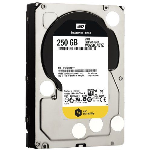  Western Digital WD 250 GB WD RE SATA III 7200 RPM 64 MB Cache Bulk/OEM Enterprise Hard Drive WD2503ABYZ