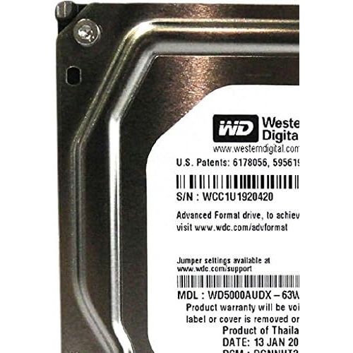  WESTERN DIGITAL WD5000AUDX AV-GP Green 500GB 32MB cache SATA 6.0Gb/s 3.5 internal hard drive (Bare Drive)