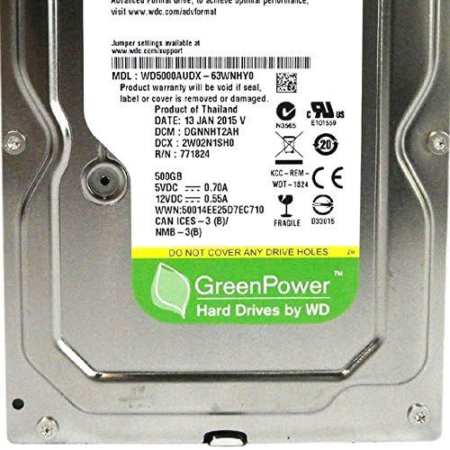  WESTERN DIGITAL WD5000AUDX AV-GP Green 500GB 32MB cache SATA 6.0Gb/s 3.5 internal hard drive (Bare Drive)