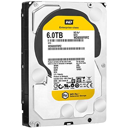  Western Digital WD 6TB 3.5 Re+ SATA III 128 MB Cache Bulk/OEM Enterprise Hard Drive (WD6005FRPZ)