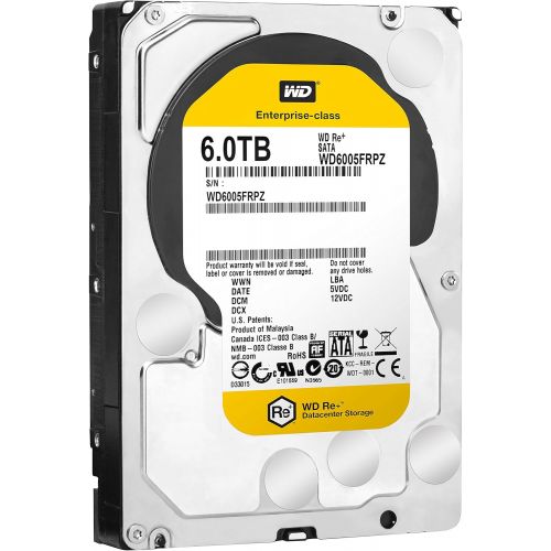  Western Digital WD 6TB 3.5 Re+ SATA III 128 MB Cache Bulk/OEM Enterprise Hard Drive (WD6005FRPZ)