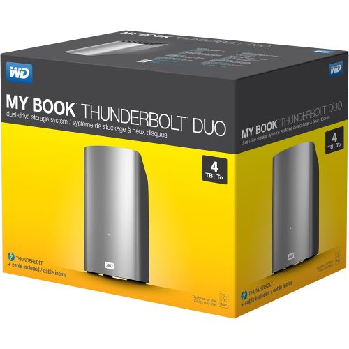  Western Digital WD 4TB My Book Thunderbolt Duo Desktop RAID External Hard Drive - Thunderbolt - WDBUTV0040JSL-NESN