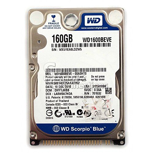  Western Digital WD Scorpio WD1600BEVE - hard drive - 160 GB - ATA-100