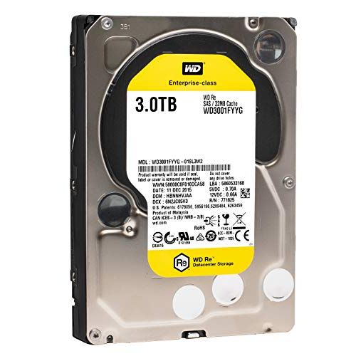  Western Digital WD Re WD3001FYYG 3TB 7.2K RPM SAS 6 Gb/s 32MB Cache 3.5 Internal Hard Drive