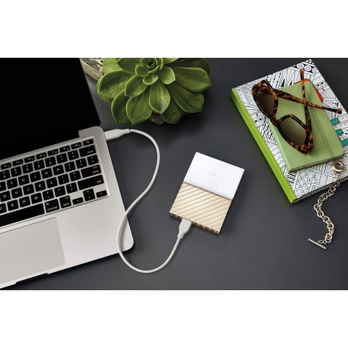  Western Digital WD 4TB White-Gold My Passport Ultra Portable External Hard Drive - USB 3.0 - WDBFKT0040BGD-WESN (Old Generation)