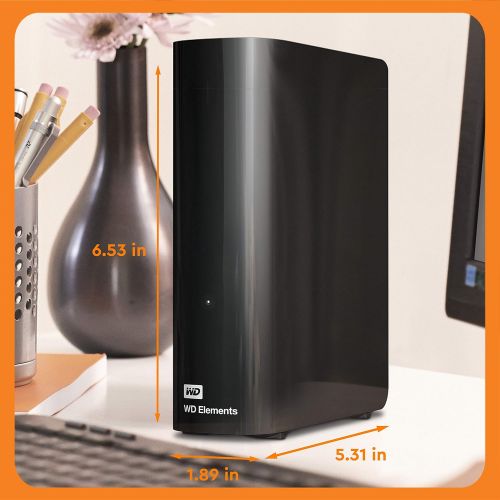  Western Digital 10TB Elements Desktop Hard Drive - USB 3.0 - WDBWLG0100HBK-NESN Bundle with WD 5TB Elements Portable External Hard Drive, USB 3.0 - WDBU6Y0050BBK-WESN