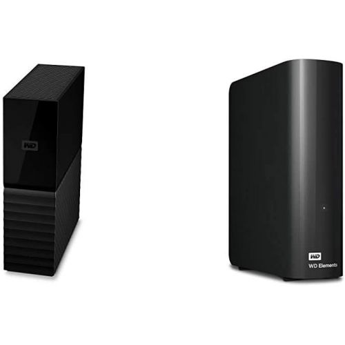  Western Digital WD 12TB My Book Desktop External Hard Drive, USB 3.0 - WDBBGB0120HBK-NESN,Black & 10TB WD Elements Desktop Hard Drive, USB 3.0 - WDBWLG0100HBK-NESN