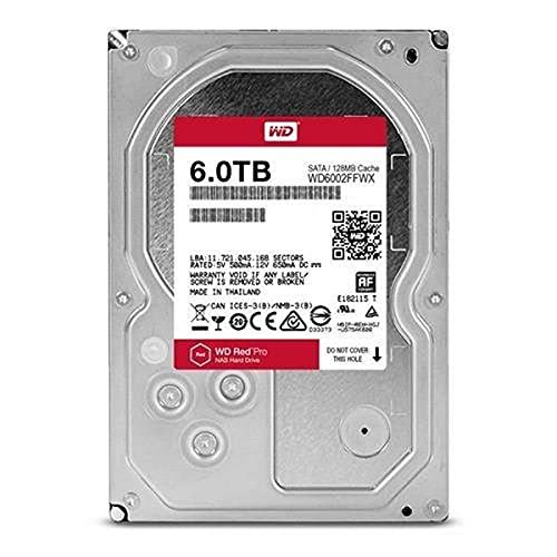  Western Digital WD Red Pro 6TB 3.5-Inch SATA III 7200rpm 128MB Cache NAS Internal Hard Drive (WD6002FFWX)