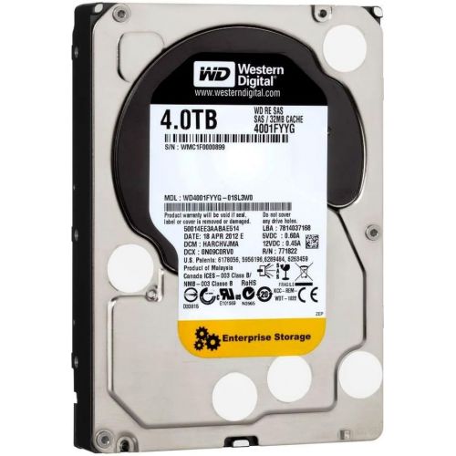  Western Digital WD RE SAS 4 TB Enterprise Hard Drive: 3.5 Inch, 7200 RPM, SAS, 32 MB Cache - WD4001FYYG