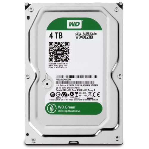  WD40EZRX Western Digital 4TB Internal Hard Drive IntelliPower 64MB Cache SATA 6.0Gb