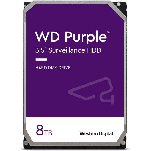  Western Digital - WD 8TB Purple Surveillance Internal Hard Drive - 7200 RPM Class, SATA 6 Gb/s, 256MB Cache, 3.5, Crypto Chia Mining - WD82PURZ - BROAGE HDMI Cable