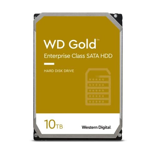  Western Digital 10TB WD Gold Enterprise Class Internal Hard Drive - 7200 RPM Class, SATA 6 Gb/s, 256 MB Cache, 3.5 - WD102KRYZ