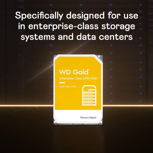  Western Digital 10TB WD Gold Enterprise Class Internal Hard Drive - 7200 RPM Class, SATA 6 Gb/s, 256 MB Cache, 3.5 - WD102KRYZ