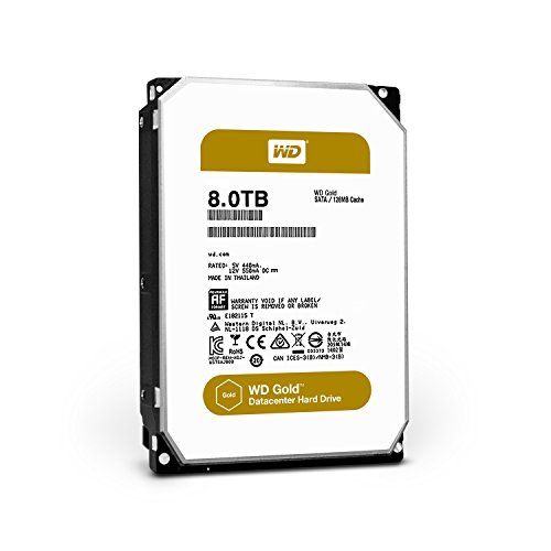  Western Digital WD Gold 8TB Datacenter Hard Disk Drive - 7200 RPM Class SATA 6 Gb/s 128MB Cache 3.5 Inch - WD8002FRYZ