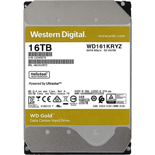  Western Digital - WD Gold 16TB Enterprise Class Hard Disk Drive ? 7200 RPM Class SATA 6Gb/s 512MB Cache 3.5 Inch HDD - WD161KRYZ