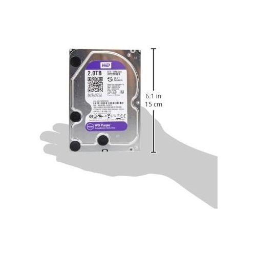  Western Digital WD Purple 2TB Surveillance Hard Disk Drive - 5400 RPM Class SATA 6 Gb/s 64MB Cache 3.5 Inch - WD20PURX [Old Version]