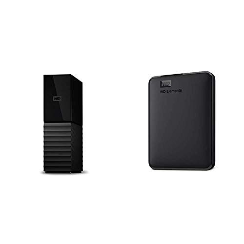  Western Digital WD 4TB My Book Desktop External Hard Drive, USB 3.0 - WDBBGB0040HBK-NESN & 2TB Elements Portable External Hard Drive, USB 3.0, Compatible with PC, Mac, PS4 & Xbox - WDBU6Y0020BBK-W