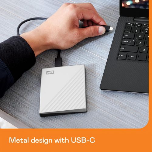  [아마존베스트]Western Digital WD 4TB MyPassportUltra SilverPortable External Hard Drive, USB-C - WDBFTM0040BSL-WESN