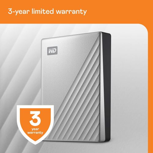  [아마존베스트]Western Digital WD 4TB MyPassportUltra SilverPortable External Hard Drive, USB-C - WDBFTM0040BSL-WESN