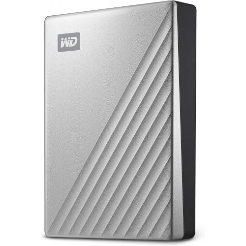  [아마존베스트]Western Digital WD 4TB MyPassportUltra SilverPortable External Hard Drive, USB-C - WDBFTM0040BSL-WESN