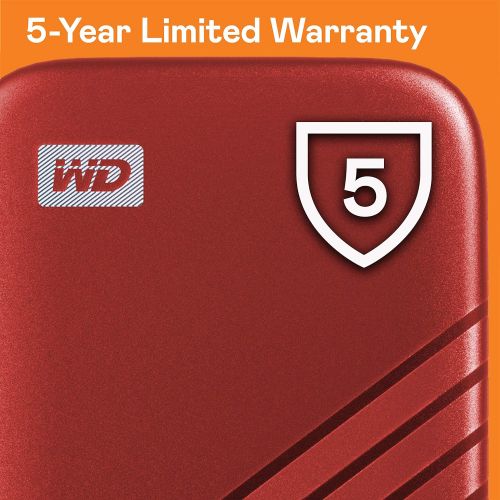  [아마존베스트]Western Digital WD 2TB My Passport SSD External Portable Drive, Red, Up to 1,050 MB/s - WDBAGF0020BRD-WESN