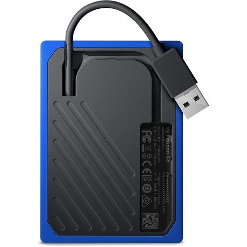  [아마존베스트]Western Digital WD 500GB My Passport Go SSD Cobalt Portable External Storage, USB 3.0 - WDBMCG5000ABT-WESN