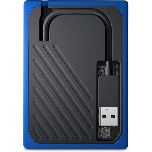  [아마존베스트]Western Digital WD 500GB My Passport Go SSD Cobalt Portable External Storage, USB 3.0 - WDBMCG5000ABT-WESN