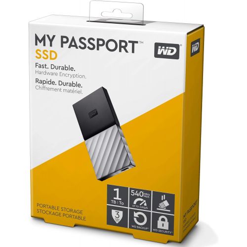  [아마존베스트]Western Digital WD 1TB My Passport SSD External Portable Drive, USB 3.1, Up to 540 MB/s - WDBKVX0010PSL-WESN