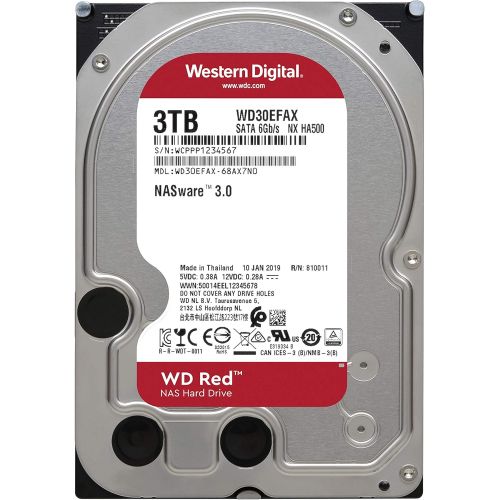  [아마존베스트]Western Digital 3TB WD Red NAS Internal Hard Drive - 5400 RPM Class, SATA 6 Gb/s, SMR, 256MB Cache, 3.5 - WD30EFAX