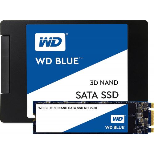  [아마존베스트]Western Digital 500GB WD Blue 3D NAND Internal PC SSD - SATA III 6 Gb/s, M.2 2280, Up to 560 MB/s - WDS500G2B0B