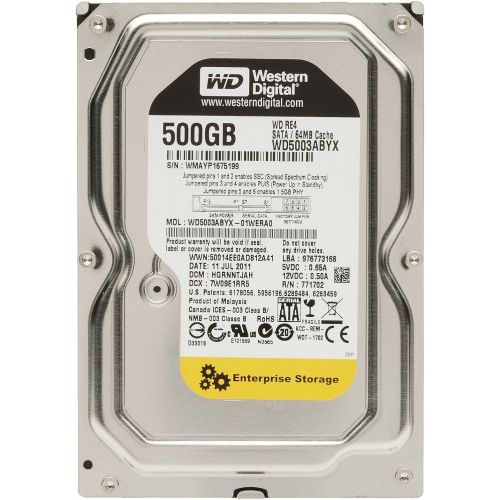  Western Digital WD Enterprise Hard Drive 3.5 500G SATA 64M Cache 7200 WD5003ABYX