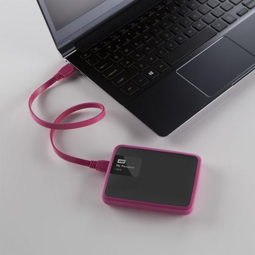  Western Digital WD Grip Pack for My Passport Ultra 1TB with USB 3.0 Cable, Fuchsia (WDBZBY0000NPM-NASN)