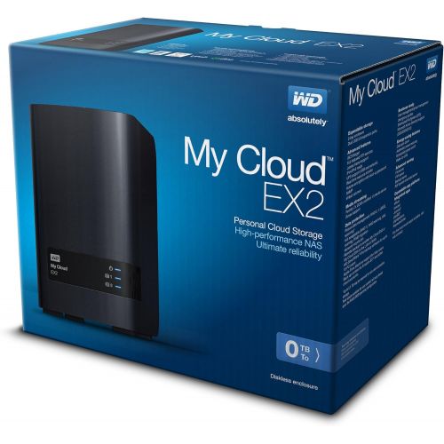  Western Digital WD My Cloud EX2 Diskless Network Attached Storage - NAS - WDBVKW0000NCH-NESN