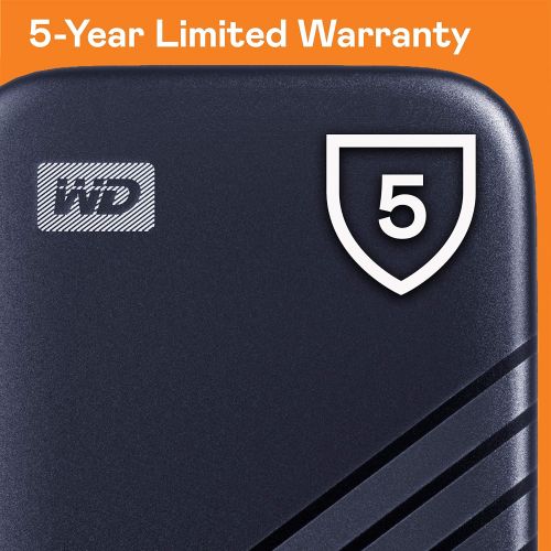  Western Digital WD Portable SSD 1TB Blue USB3.2 Gen2 My Passport SSD Max Read 1050 MB/s External SSD / 5 Year Warranty WDBAGF0010BBL-WESN