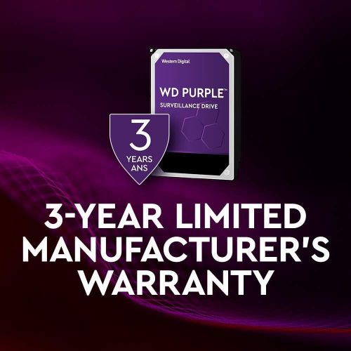  Western Digital WD Purple 3 TB Surveillance Hard Disk Drive, Intellipower 3.5 Inch SATA 6 Gb/s 64 MB Cache 5400 RPM - FFP Option