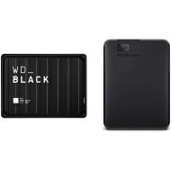 Western Digital WD_Black 2TB P10 Game Drive, Portable External Hard Drive Compatible with Playstation, Xbox, PC, & Mac - WDBA2W0020BBK-WESN & 2TB WD Elements Portable External Hard Drive, USB 3.0