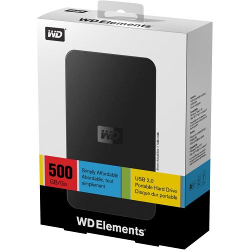  Western Digital 500GB ELEMENTS PORTABLE USB EXT BLACK