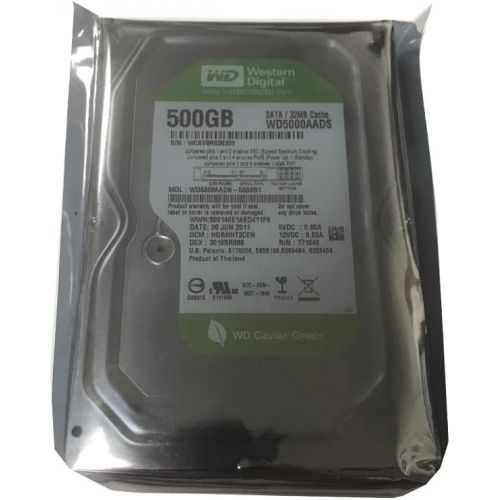  WD Western Digital Caviar Green SATA 3 Gb/s Intellipower 32 MB Cache Bulk/OEM 3.5 500GB Internal Hard Drive For Desktop Computer WD5000AADS [Refurbish]