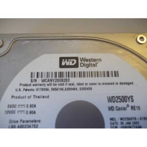  Western Digital WD 250GB SATA2 Bulk/OEM Hard Drive WD2500YS