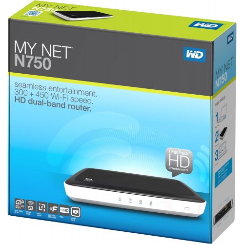  Western Digital WD My Net N750 HD Dual Band Router Wireless N WiFi Router Accelerate HD