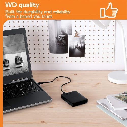  Western Digital WD 3TB Elements Portable External Hard Drive, USB 3.0, Compatible with PC, Mac, PS4 & Xbox - WDBU6Y0030BBK-WESN