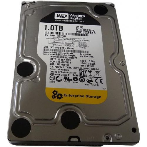  Western Digital RE3 Enterprise WD1002FBYS 1 Terabyte (1TB) SATA/300 7200RPM 32MB Hard Drive