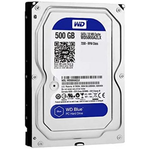  Western Digital WD Blue 500GB Desktop Hard Disk Drive - 7200 RPM Class SATA 6Gb/s 32MB Cache 3.5 Inch - WD5000AZLX