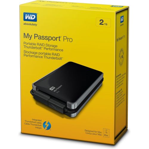  Western Digital WD 2TB My Passport Pro Portable External Hard Drive - Thunderbolt - WDBRMP0020DBK-NESN