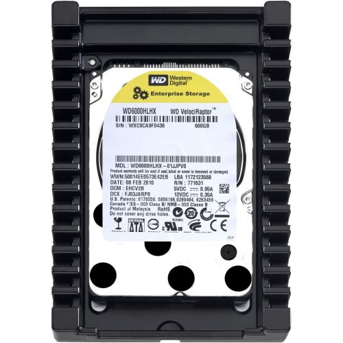  Western Digital Velociraptor 600 GB SATA III 10000 RPM 32 MB Cache Bulk/OEM 3.5 Inch Desktop Hard Drive - WD6000HLHX