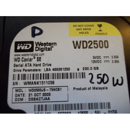  Western Digital Caviar SE 250 GB 3.5 Inch Hard Drive (WD2500JS)