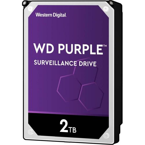  Western Digital WD Purple 2TB SATA III 3.5 Internal Surveillance HDD, 5400 RPM