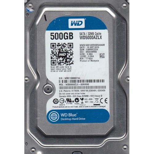  Western Digital Blue WD5000AZLX 500 GB 3.5 7200 RPM SATA Hard Drive